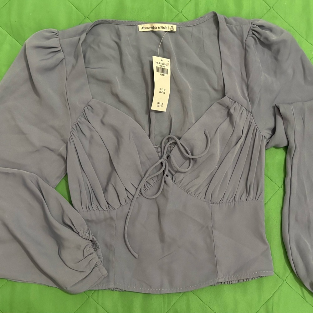 Abercrombie & Fitch Women's Teal-Green Top